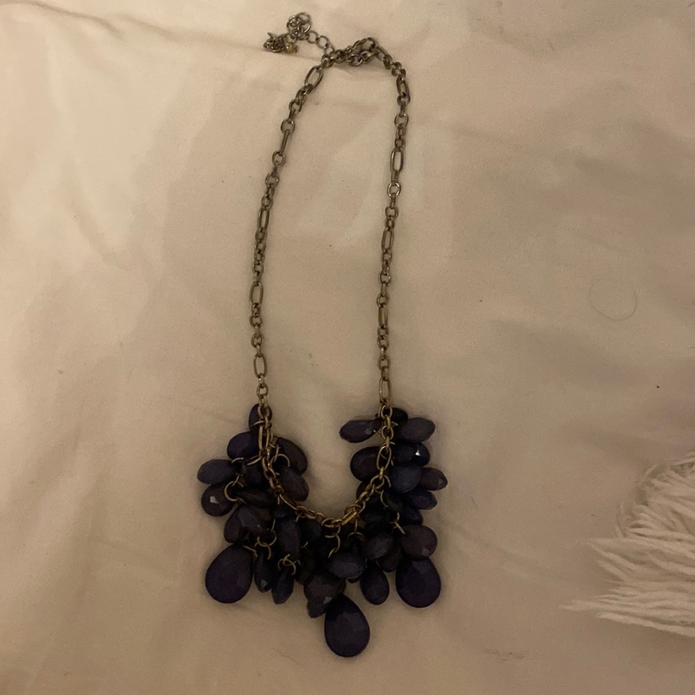 Blue beaded necklace